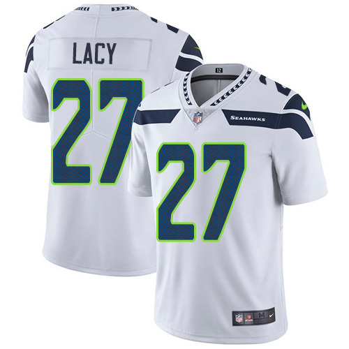 Nike Seahawks #27 Eddie Lacy White Men's Stitched NFL Vapor Untouchable Limited Jersey - Click Image to Close